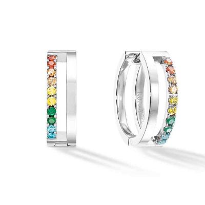 Серьги Multicolour Silver  Coeur de Lion  0136/21-1517 