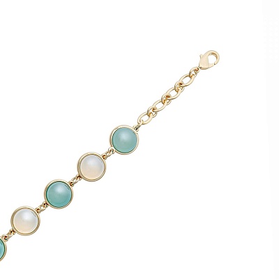 Классический браслет Pearl B.Agate-Opaline  Possebon  C1362.21.25 BL/BW/G 