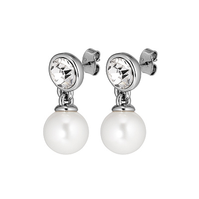 Серьги NETTE SS CRYSTAL/WHITE PEARL Dyrberg Kern *440025 *440025 