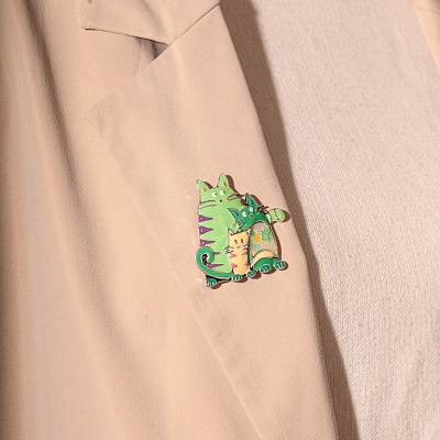 Брошь Котики  Shadore  XZ2051.20 G/S 