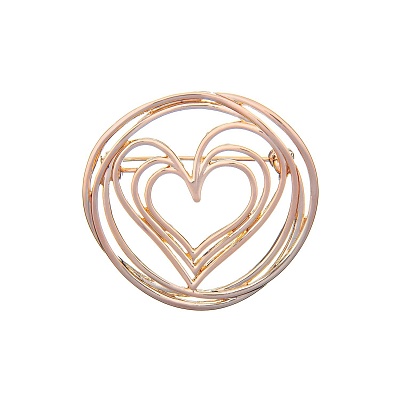 Брошь Сердце FAN-07359.13 BR/RG 
