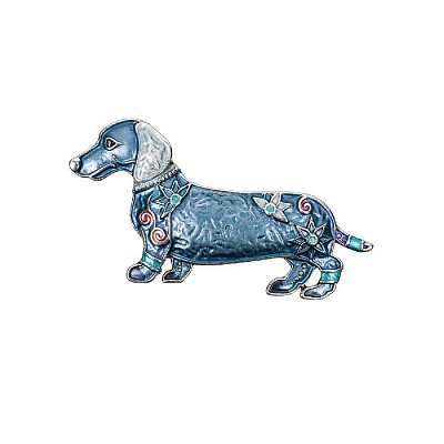 Брошь Такса XZ0711.21 BL/S 