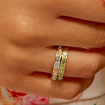 Кольцо Multicolor Rainbow-Gold  Coeur de Lion  0146/40-1535 60 