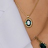 Колье TIVOLA UNICA big (G/P) Emerald 3cm Арт.: 420549