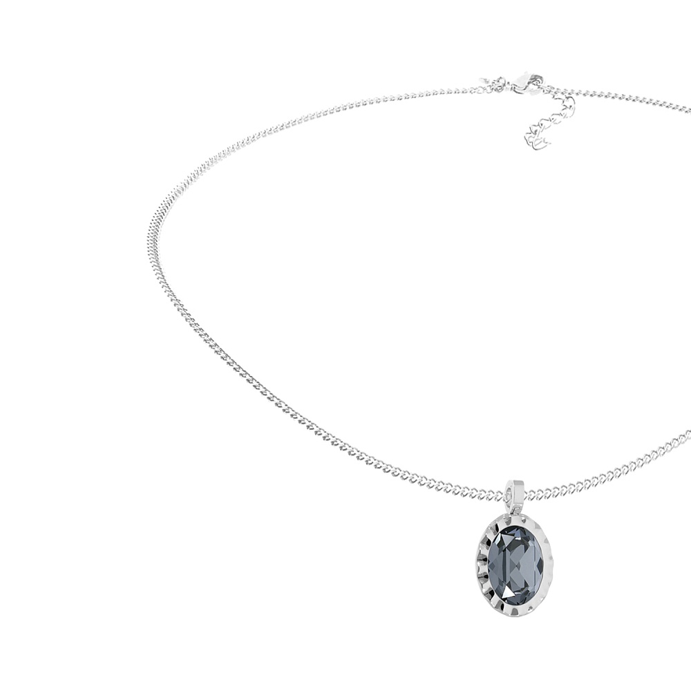 Qudo Колье TIVOLA UNICA big (S/P) Silver night 3cm Арт.: 420614