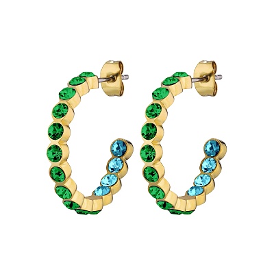 Серьги HOLLY SG GREEN 390107 