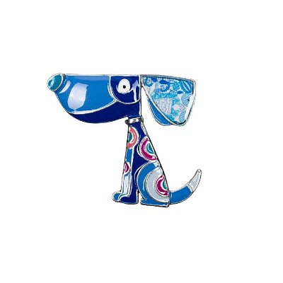 Брошь Собака XZ2291.23 BL/S 