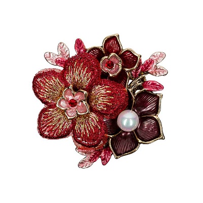 Брошь Букет XZ1442.9 R/G 