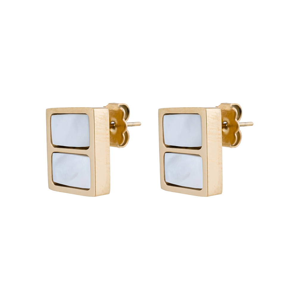 Fiore Luna Серьги Пирамида SHELL WHITE Арт.: AE02788-7 BW/G