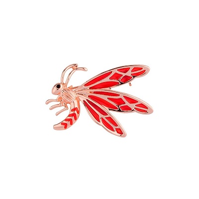 Брошь Стрекоза FAN-06638 R/RG 