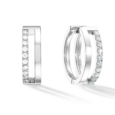 Серьги Crystal-Silver  Coeur de Lion  0136/21-1817 