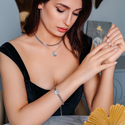 Колье MOP  Fiore Luna  B2105NM-N01.2 BW/S 