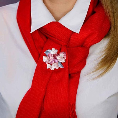 Брошь Фиалки  Shadore  XZ1498.7 R/S 