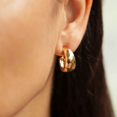 Серьги Hollow Drop  Fiore Luna  LE6082 G 