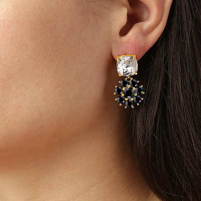 Серьги POPPY SG CRYSTAL / BLACK  Dyrberg Kern  470119 