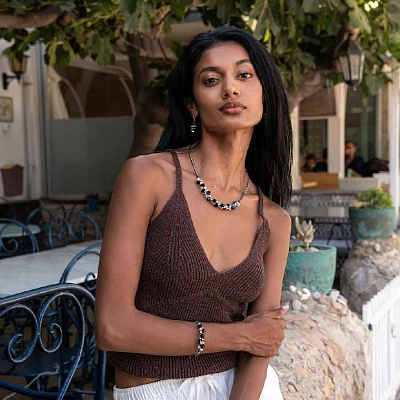 Колье Black-Crystal  Coeur de Lion  4640/10-1318 