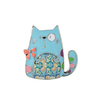 Брошь Кот бант XZ2299.21 BL/S 