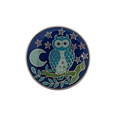 Брошь Сова F25156-16 BL 