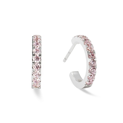 Серьги Hoop Rose-Silver 15мм  Coeur de Lion  0146/23-1917 