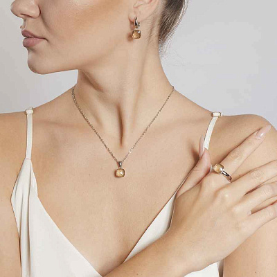 Серьги Firenze champagne Qudo 300351 BR/S  Qudo  300351 BR/S 