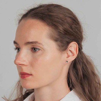 Пусеты  Grey  Fiora Luna  SWE2127/1 GRE S 