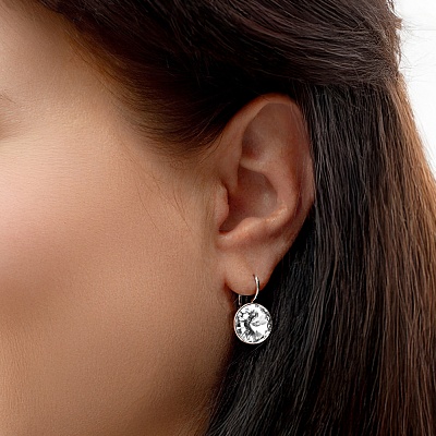 Серьги Crystal  Fiore Luna  A1903.M1 BW/S 