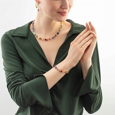 Серьги Hoop Multicolour Pastel Gold 30мм  Coeur de Lion  0147/23-1590 