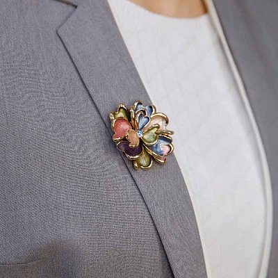 Брошь Цветок  Shadore  XZ1153.27 M/G 