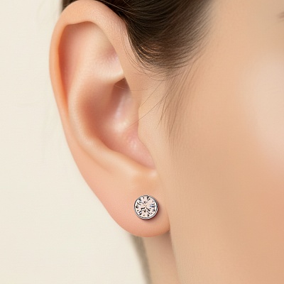 Пусеты Silk  Fiore Luna  SWE298 S S 