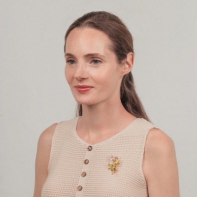 Брошь Букет Natural pearl  Fiore Luna  XR12097A3 G 