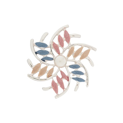 Брошь Цветок с жемчужиной XZ0956.27 M/S 