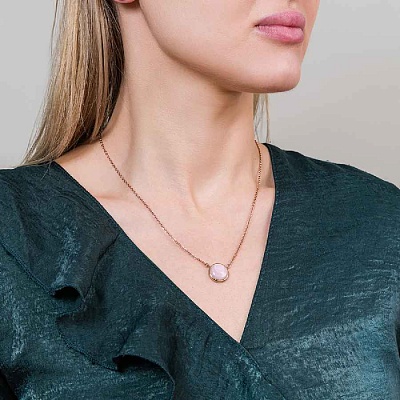 Колье Сфера SHELL ROSE  Fiore Luna  BP02913-3 R/RG 