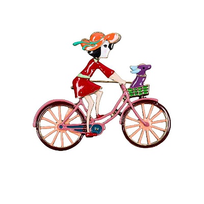Брошь Велосипед XZ2294.9 R/G 