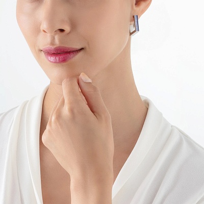 Пусеты Blue-Silver  Coeur de Lion  0133/21-0717 