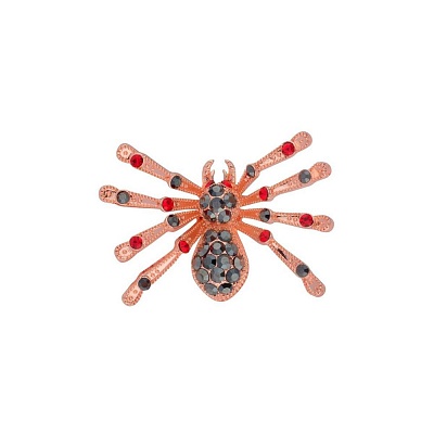 Брошь Паук  Shadore  FAN-07095 BW/R/RG 