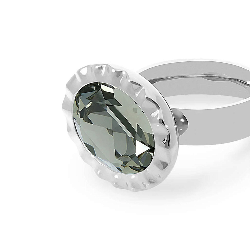 Qudo Кольцо TIVOLA UNICA big (S/P)Black diamond 54 Qudo 686530 Арт.: 686530