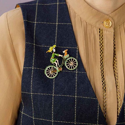 Брошь Велосипед  Shadore  XZ2294.19 G/G 