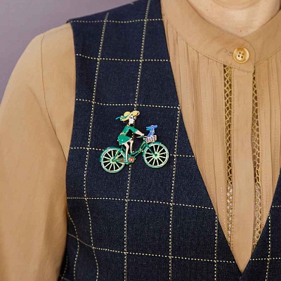 Брошь Велосипед  Shadore  XZ2294.16 G/G 