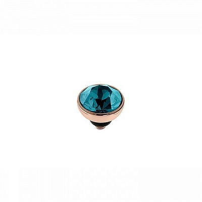Шарм Bottone Blue Zircon 8 мм  Qudo  680114 BL/RG 