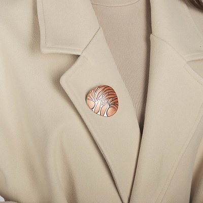 Брошь 3 Дерева  Shadore  XZ1366.6 R/S 