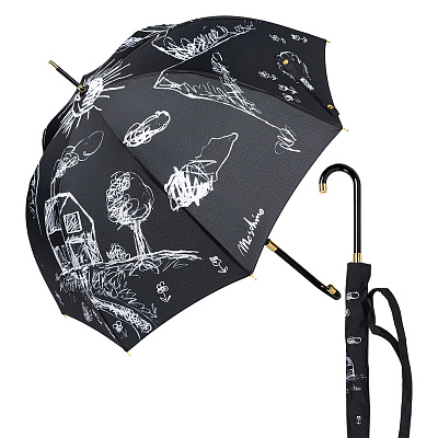 Зонт-трость Moschino 8979-63autoa Chalk Houses Black product-4003 