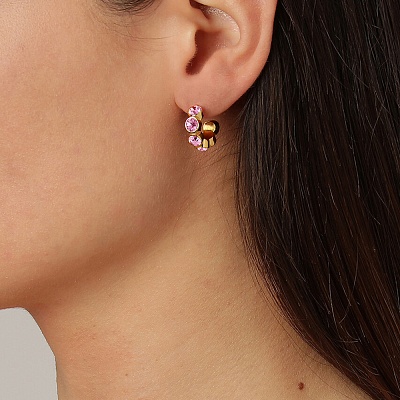 Серьги JENNA SG LIGHT ROSE  Dyrberg Kern  380093 R/G 