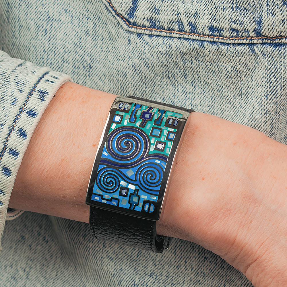 Fiore Luna Браслет на кожаном черном ремешке Арт.: CB01319-1 BL/S