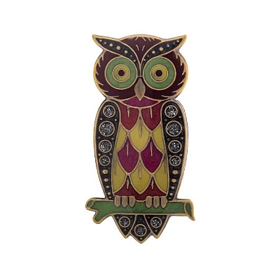 Брошь Сова F25013-43 M 