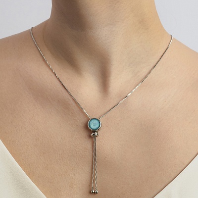 Колье madre azul  Possebon  B9655.20 BL/S 