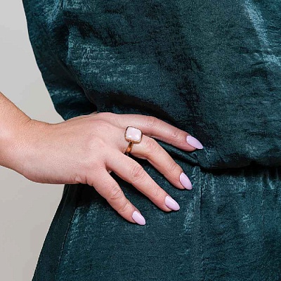 Кольцо Куб SHELL ROSE  Fiore Luna  KR02914-3/8 R/RG 