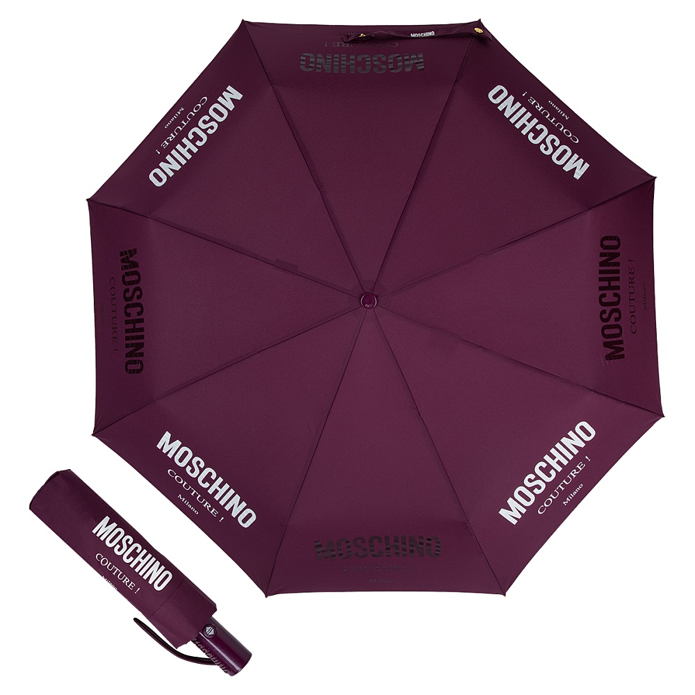 Moschino Зонт складной Logo Couture Burgundy Арт.: product-3418