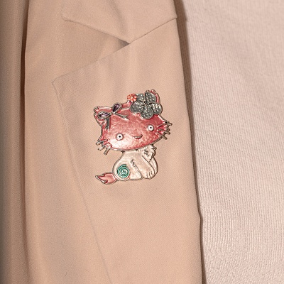 Брошь KITTY  Shadore  XZ1444.7 R/S 