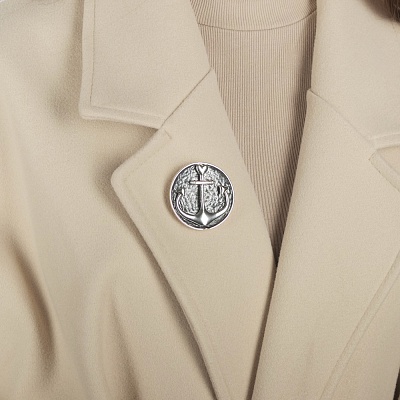 Брошь Якорь  Shadore  XZ1129.2 BW/S 