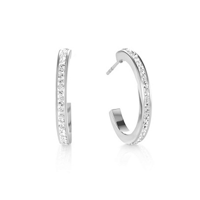 Серьги Crystal-Silver  Coeur de Lion  0139/21-1817 